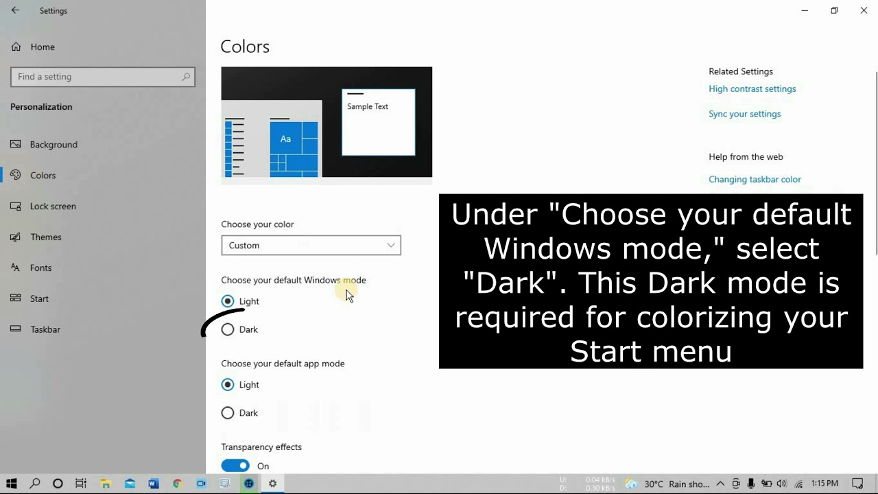 How to Choose a Custom Color for Your Start Menu