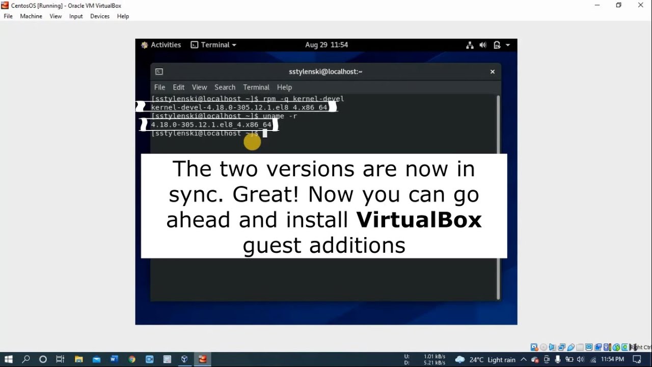 How to Install VirtualBox Guest Additions on CentOS 8