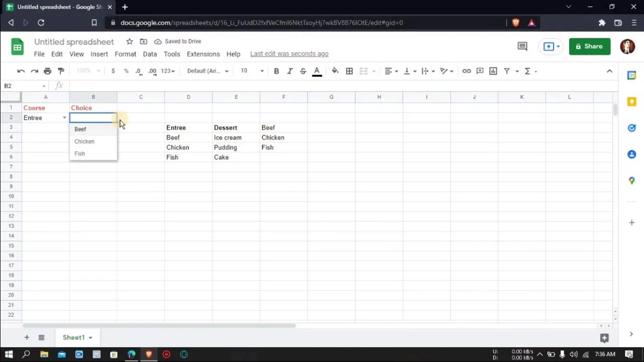 How to Create a Dependent Drop-Down List in Google Sheets