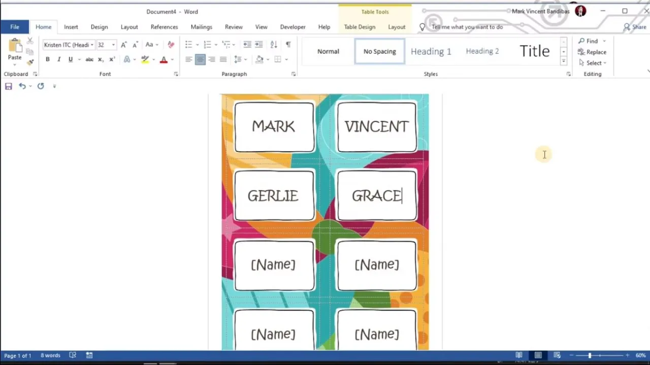 How to Make Name Tags in Microsoft Word