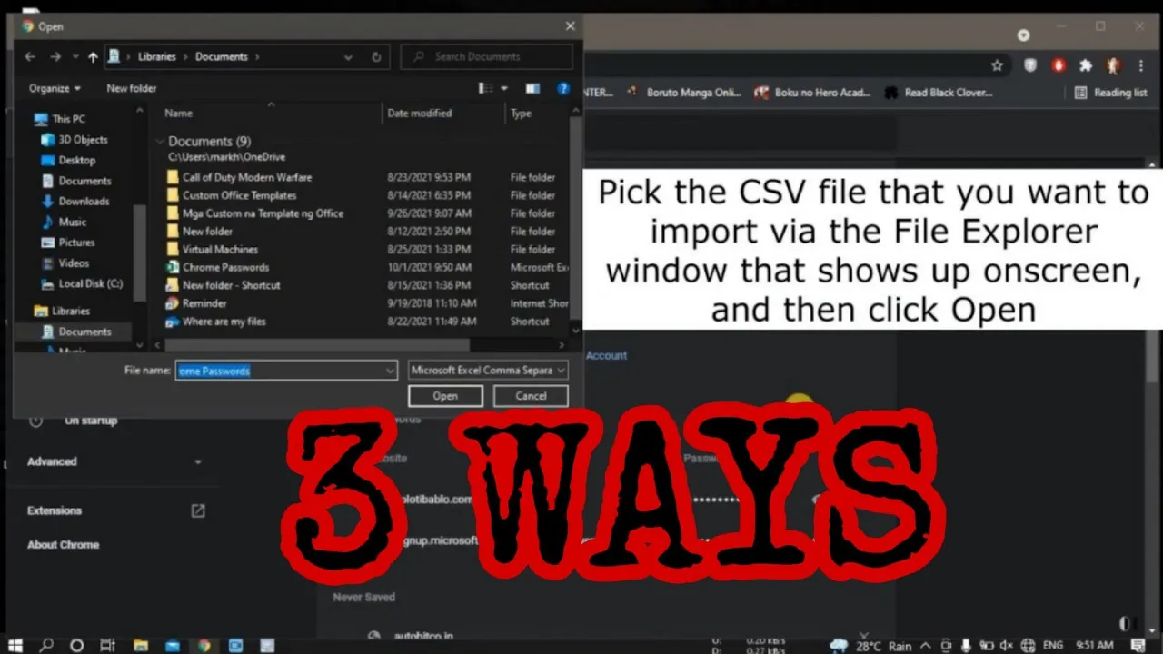 Top 3 Ways to Import Pass­words From CSV in Google Chrome