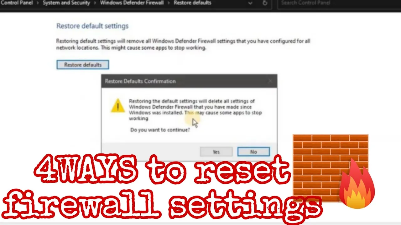 4 Ways To Reset Firewall Settings In Windows 10