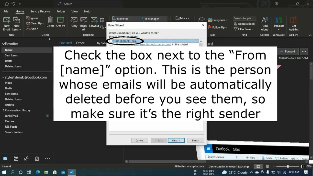 How to Block Emails from Specific Senders in Microsoft Outlook