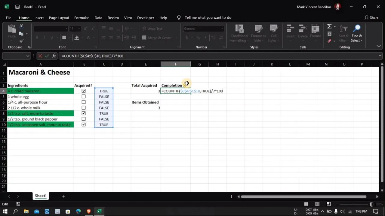 How to Make a Checklist in Excel