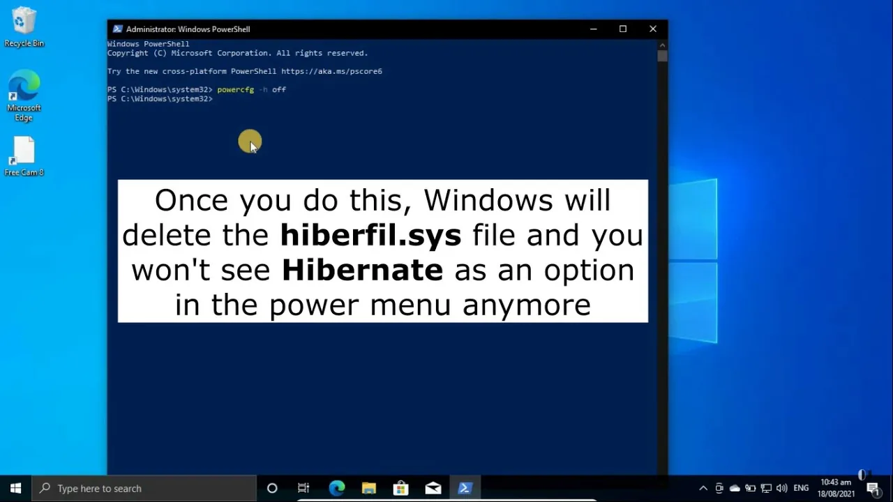 How to Delete Hiberfil.sys in Windows 10