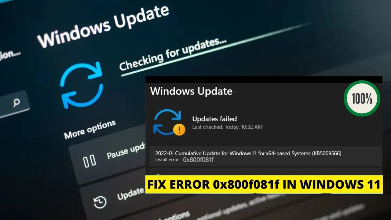 How to Fix an Error 0x800f081f on Windows