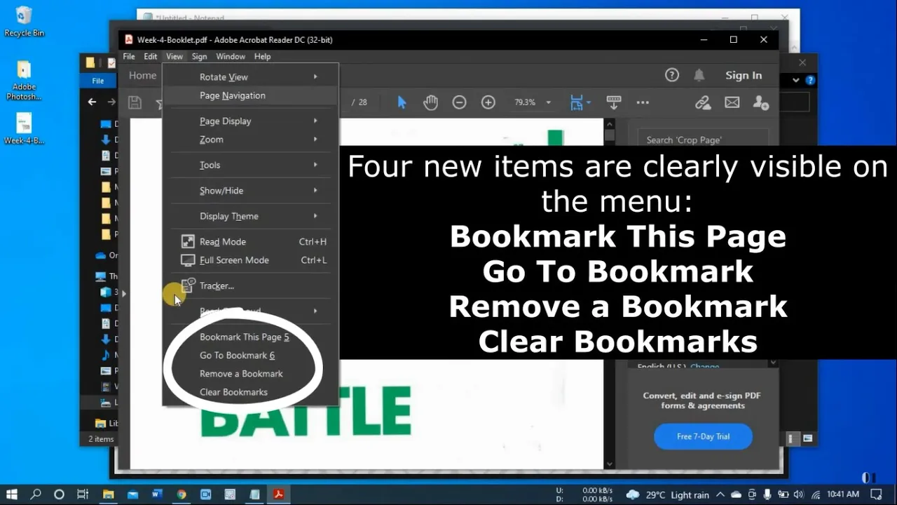 How to Bookmark in Adobe Reader With a JavaScript Hack