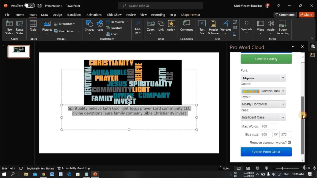 How to Create a Word Cloud in Microsoft PowerPoint