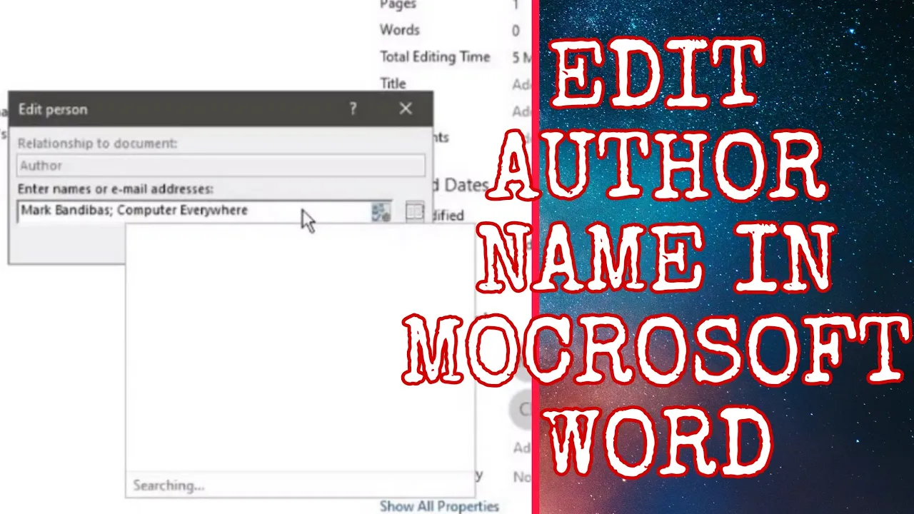 How to Edit the Author Name in Microsoft Word