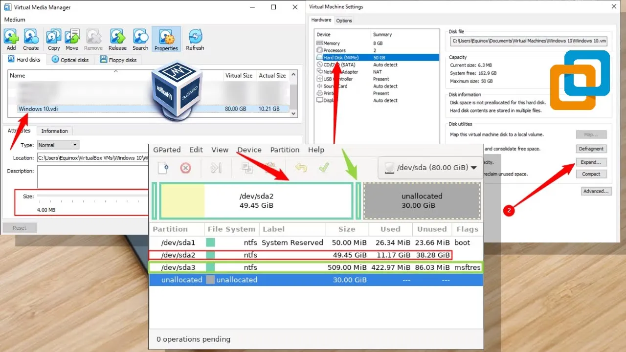 How to Enlarge a Virtual Machine’s Disk in VirtualBox or VMware