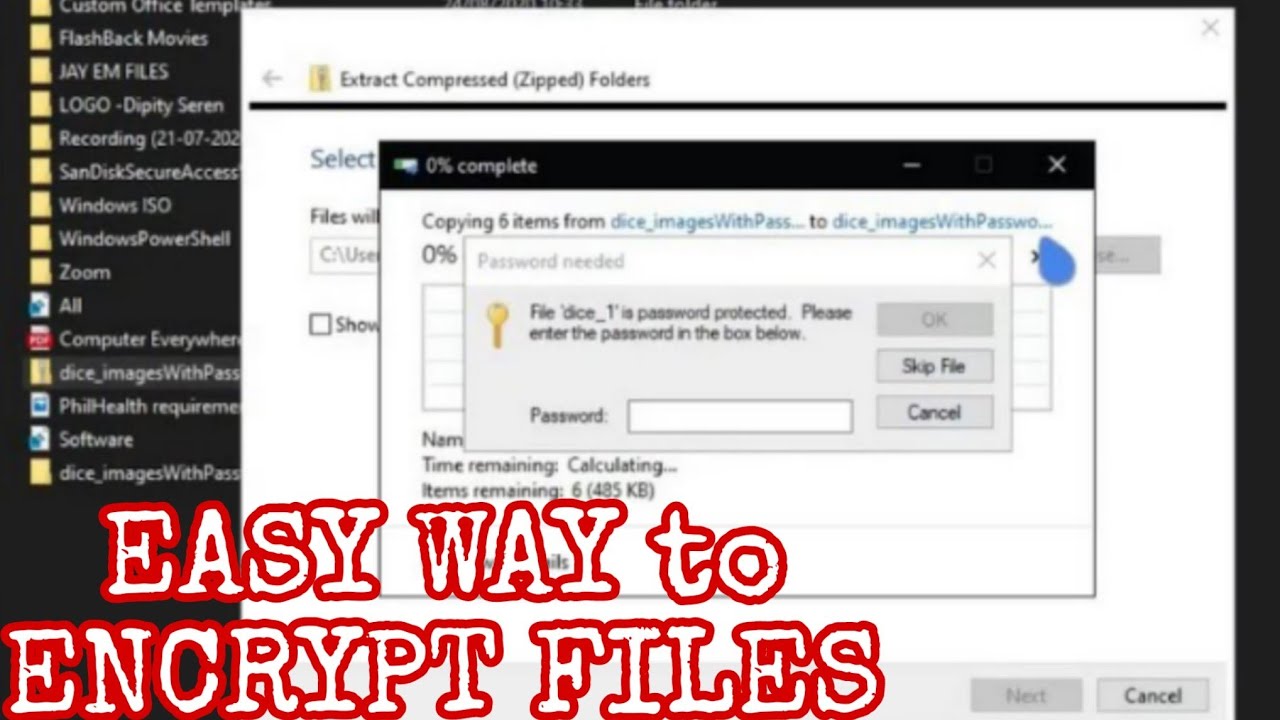 How to encrypt compressed files the easy way from Windows