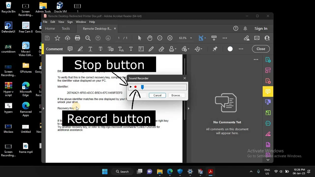 How to Insert Audio Comments in a PDF Using Adobe Acrobat in Windows 11