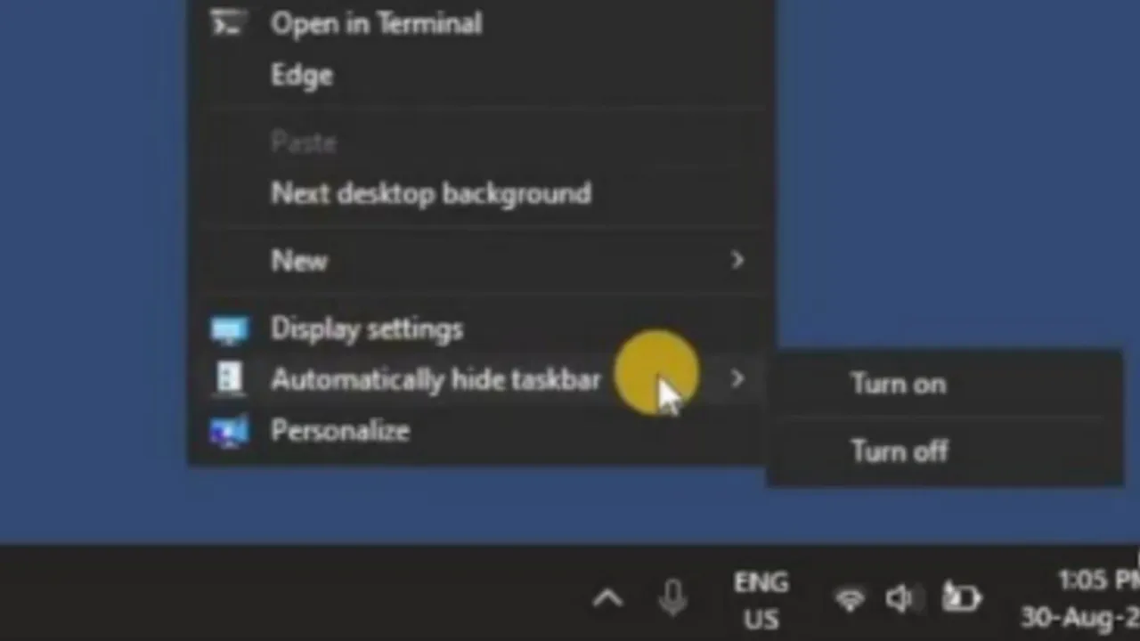 How to Set Up Shortcuts to Automatically Hide the Taskbar in Windows 11