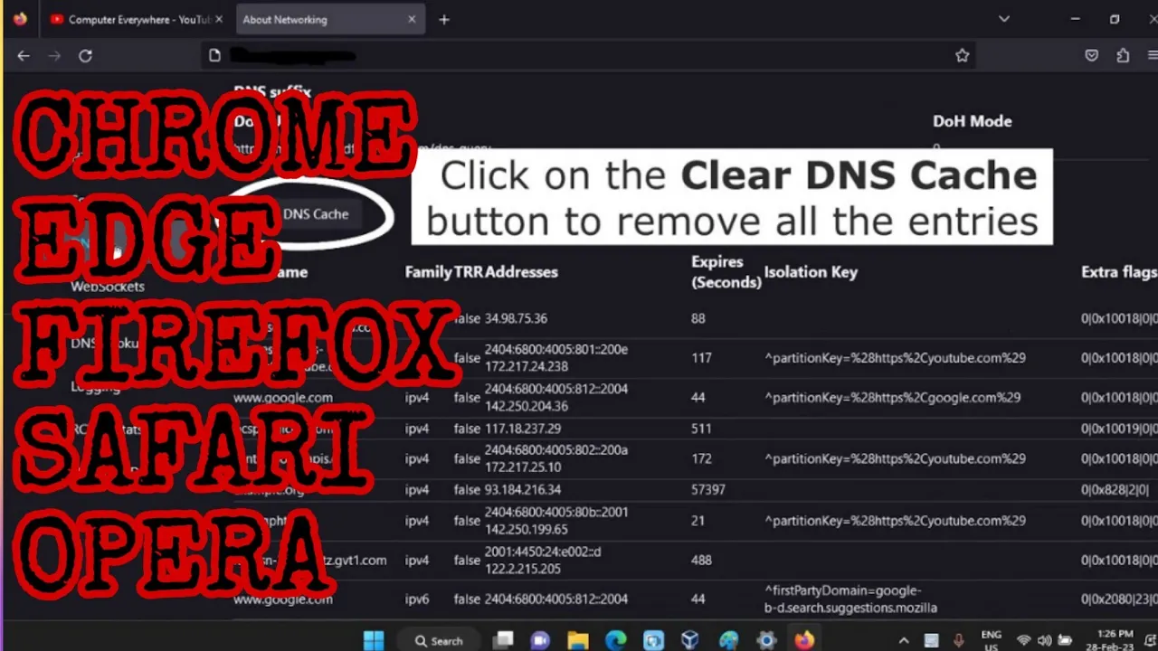 How to Clear the DNS Cache in Chrome, Edge, Firefox, Safari, and Opera