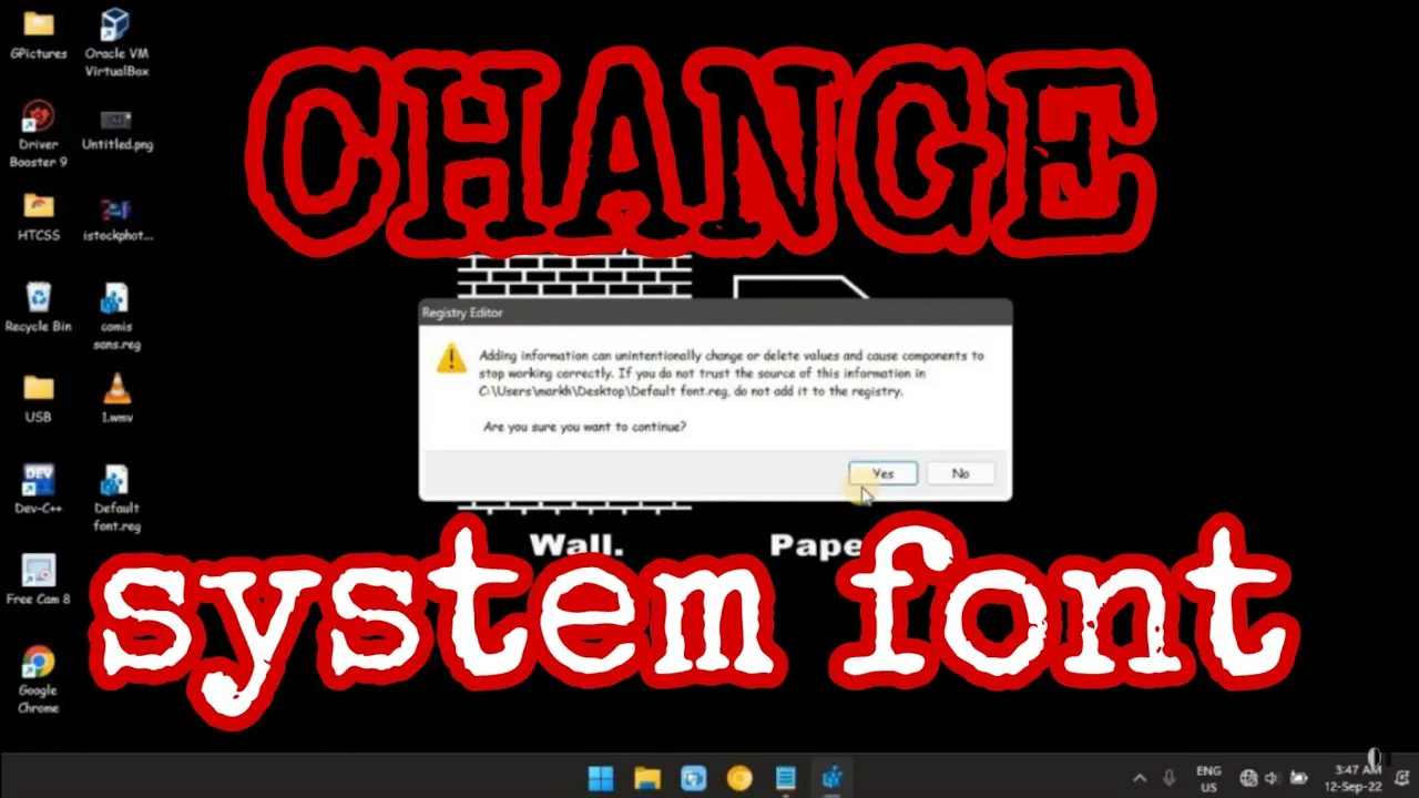 How to Change the Default System Font on Windows 11