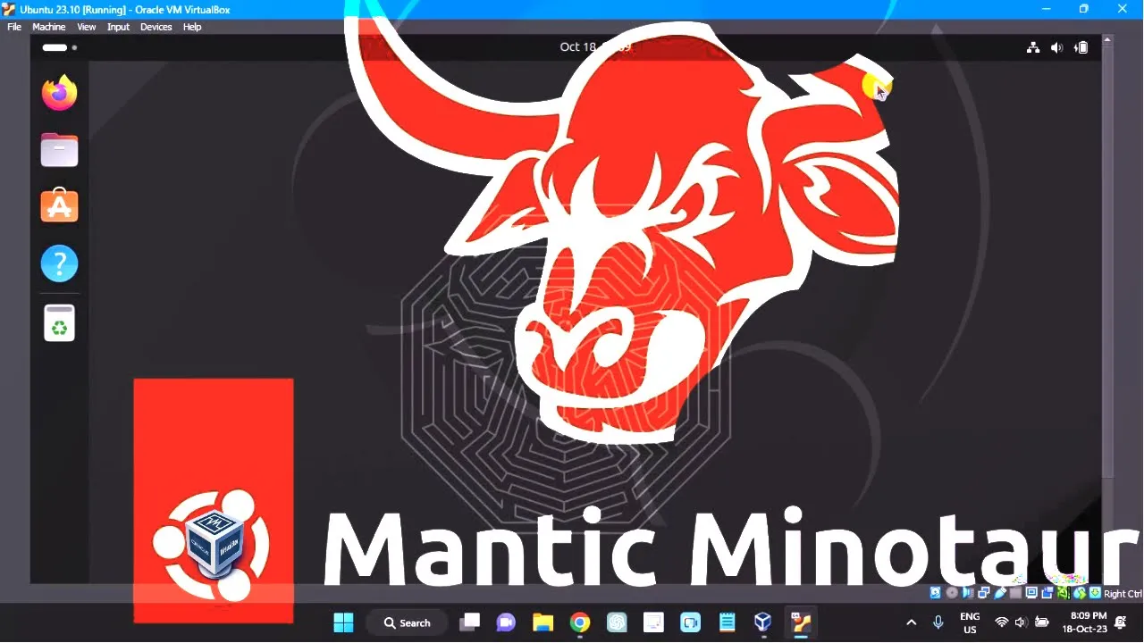 How to Install Ubuntu 23.10 Mantic Minotaur on VirtualBox