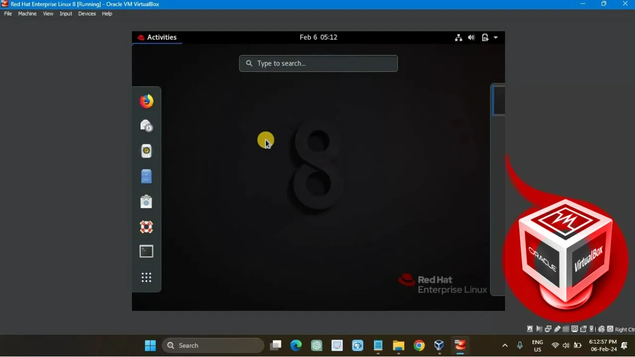 Red Hat Enterprise Linux 8 Quick Install – VirtualBox