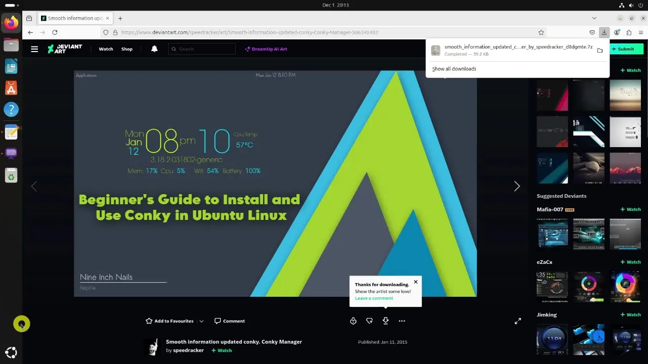 Beginner’s Guide to Install and Use Conky in Ubuntu Linux