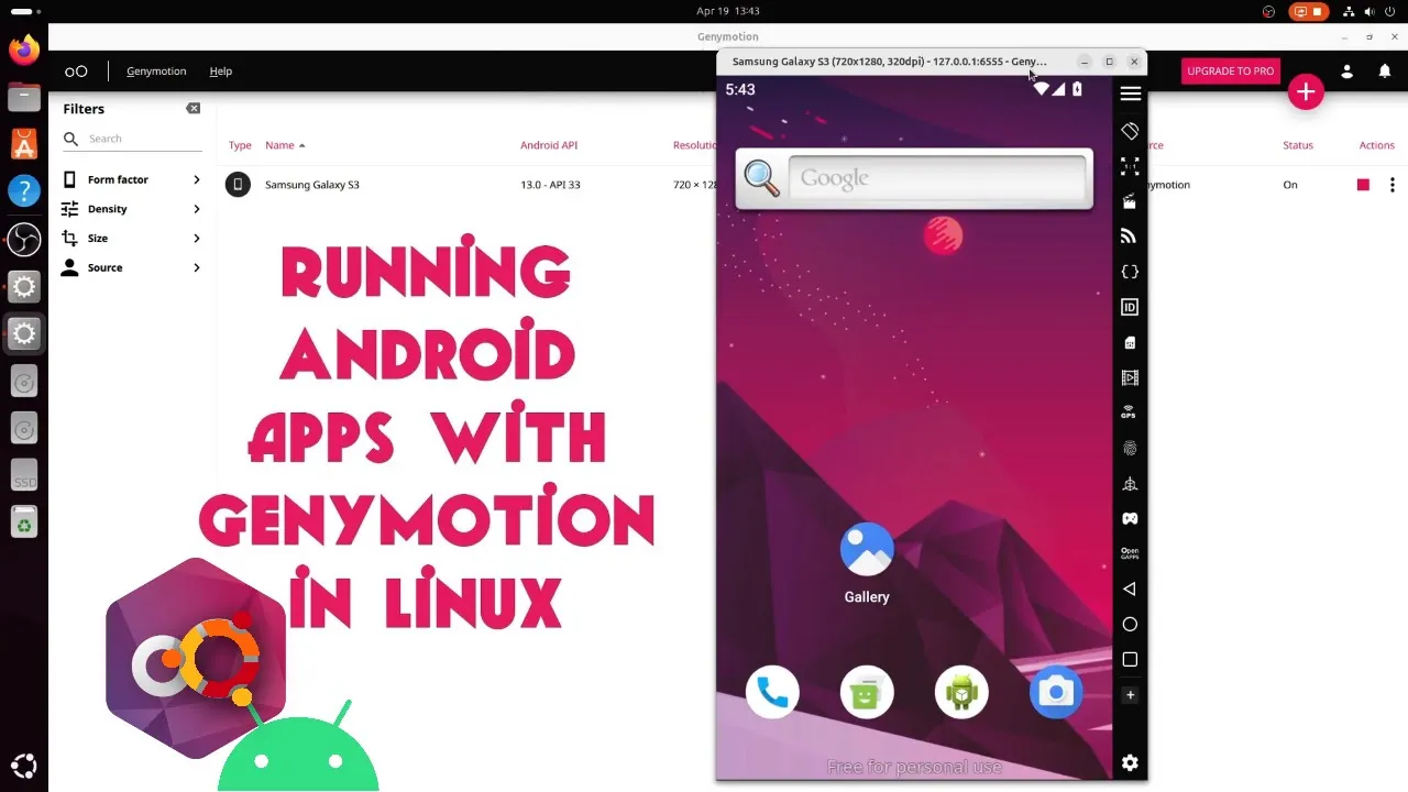 How to Run Android Apps on Ubuntu with Genymotion Android Emulator
