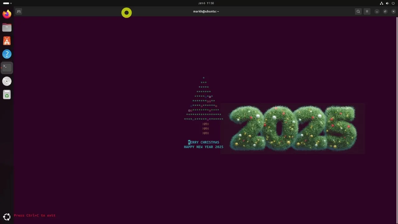 Display Animated Christmas Tree In Terminal (2025)