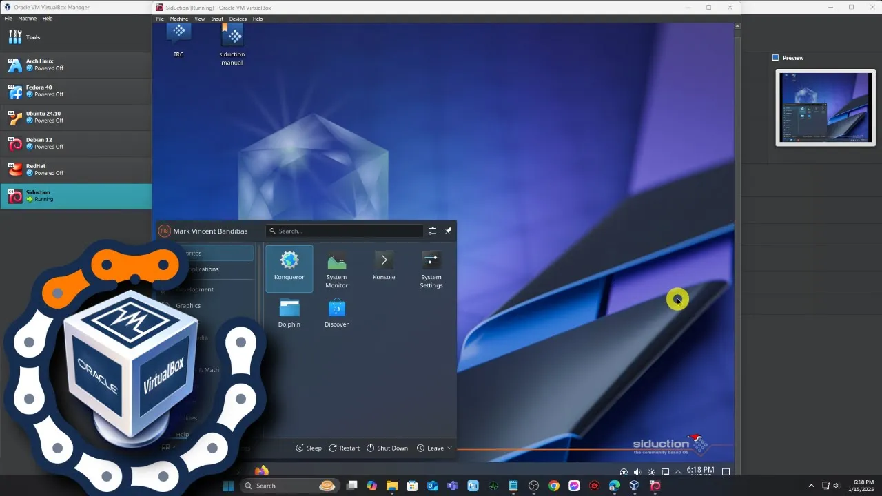 How to Install latest Siduction Linux on VirtualBox